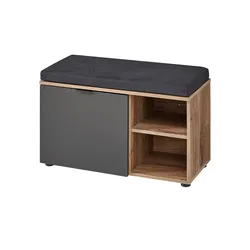 uno Garderobenbank  Elina , grau , Maße (cm): B: 82 H: 51 T: 38.0