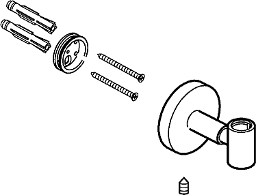 Hansa Gleitstangenhalter komplett chrom 59913472 f?r Duschsystem