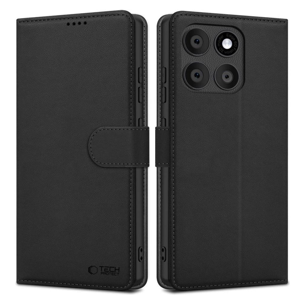 4Kom Tech-Protect Wallet Case für Motorola Edge 60 Fusion - Schwarz (Motorola Edge 60 Fusion) (192925)