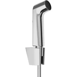 hansgrohe Bidette Handbrause 1-jet S EcoSmart mit Porter S Brausehalter und Brauseschlauch 125cm, 29238000, Farbe: Chrom