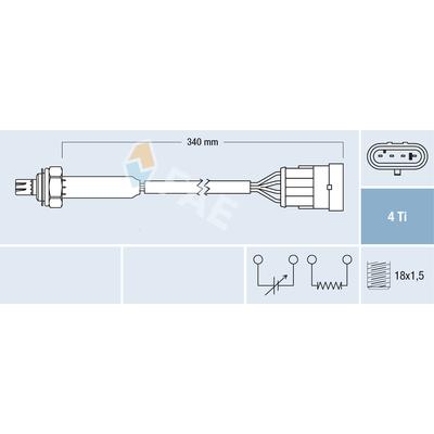 FAE Lambdasonde 77300 für Opel GM