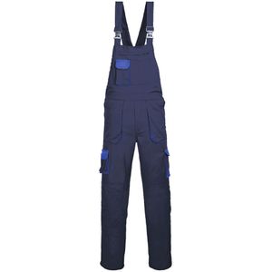 Portwest Arbeitshose Texo Kontrast TX12, Herren, Latzhose, marine, Größe 44/46 (S)