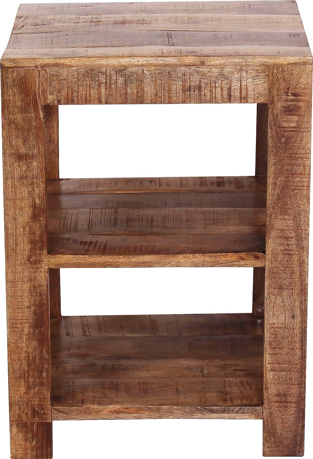 Regal MÖBILIA "Titlis", beige (natur), B:44cm H:60cm T:44cm, Massivholz, Regale, Regal