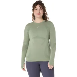 Asics Damenlangarmshirt Road Seamless LS Top - hellgrün / 36