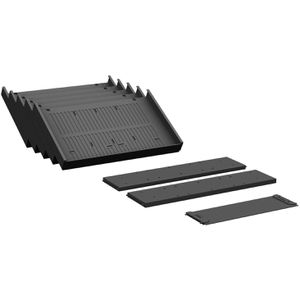 Geramöbel Schubladeneinsatz S-530900-M, schwarz, Set für Rollcontainer, 9-teilig