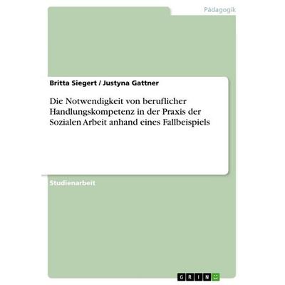 Die Notwendigkeit von beruflicher Handlungskompetenz in der Praxis der Sozialen Arbeit anhand eines Fallbeispiels, Taschenbuch von Britta