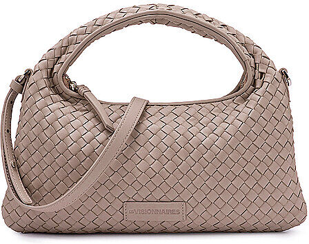 LES VISIONNAIRES Ledertasche - Henkeltasche SADIE WEAVE SILKY beige EG