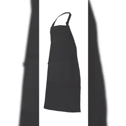Latzschürze mit Tasche 190 g/m2 ⚥ Schwarz One Size