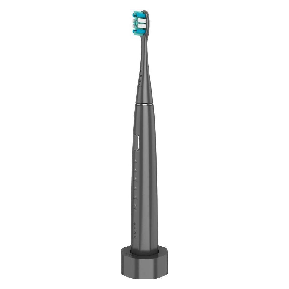Aeno Akku-Zahnbürste, grau, 3 Bürstenköpfe, 1400 mAh, Funktionen: Soft, Clean, Massage, White, Sweep (AENO)