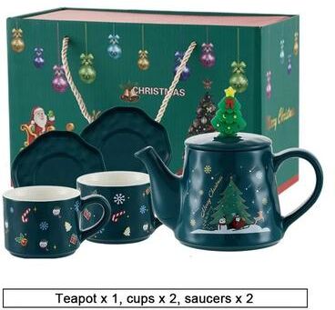 Uplift Essentials Christmas Porcelain Teaware Gift Set simple tree set b
