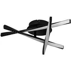 EGLO, Deckenleuchte, 75684 ADEJE LED Wand-/Deckenleuchte 12,5W 415x365mm Schwarz Weiss Warmweiss