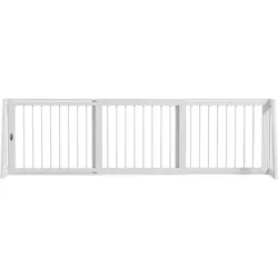 PawHut Absperrgitter Hund, 71-190 x 56 cm Faltbar Türschutzgitter mit 3 Paneelen