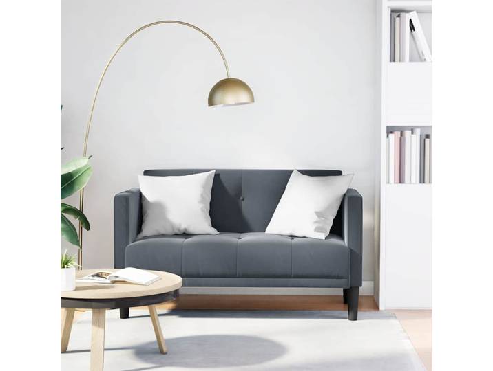 vidaXL Zweisitzer-Sofa Dunkelgrau 111 cm Samt