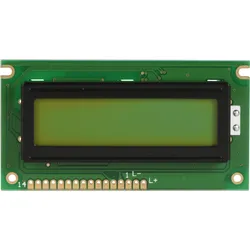 LCD-PM 2X16-6 E - LCD-Modul, 2x16, H:5,6mm, ge/gn, m.Bel.