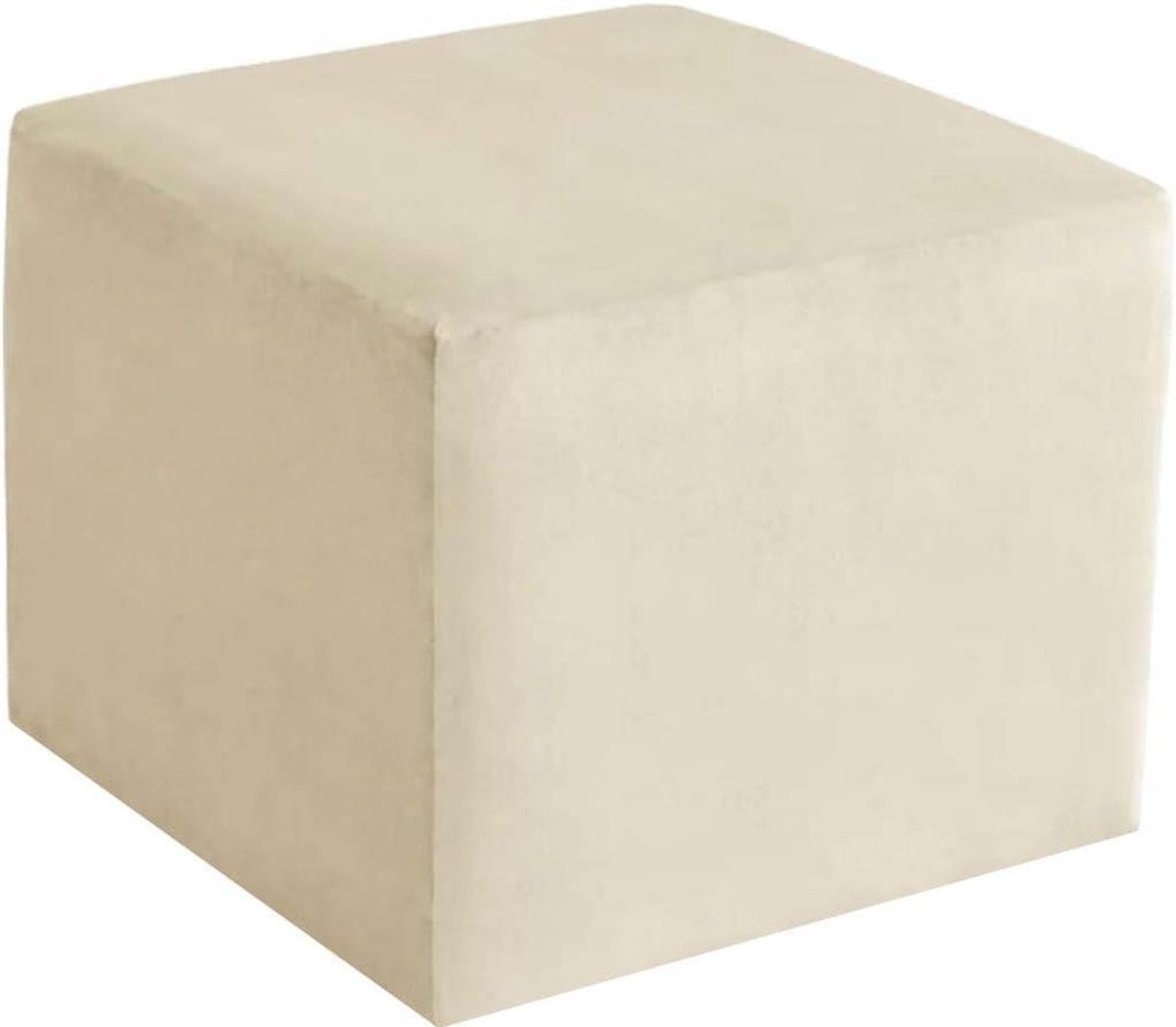 Ottomaanse Hoes van Stretch Fluweel Jacquard voor Voetenbanken, Rood/Grijs, 100x100 cm