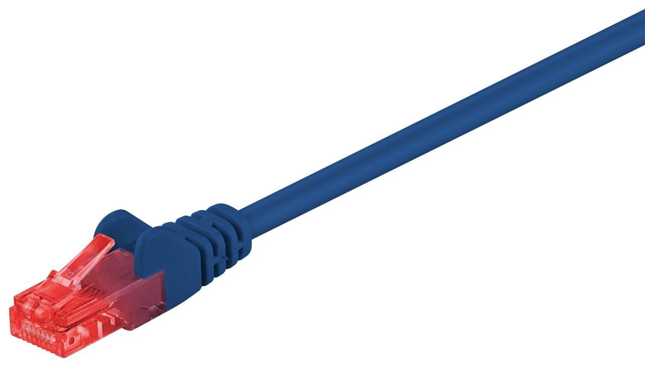 Goobay Patchkabel Cat 6 U/UTP, blauw, 0,25 meter