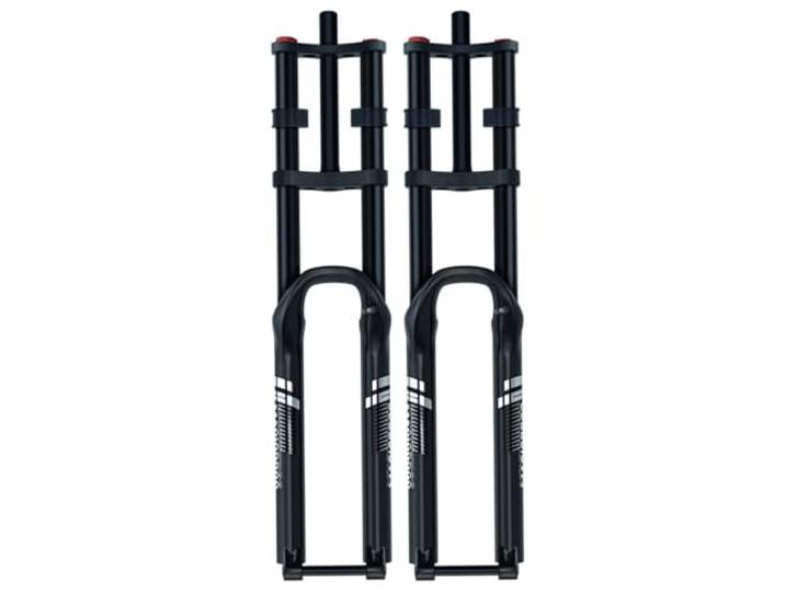 HOMSXPAC 26 27,5 29 MTB-Fahrrad Luftfedergabel 180 mm Federweg Doppelbrücken-Downhill-Gabeln 15 * 100/110 mm Steckachse 1-1/8 gerade Mountainbikes
