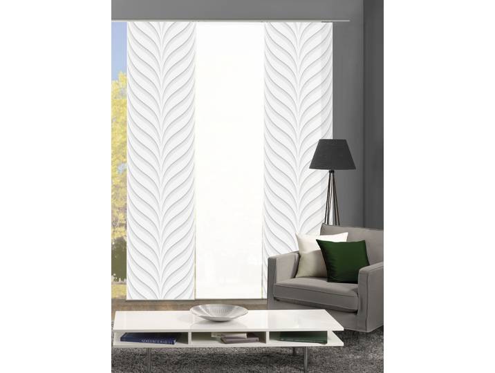 Schiebegardine HOME WOHNIDEEN MURRAY 3er SET Gr. 1, grau, B:60cm H:245cm, Polyester, Gardinen, Schiebegardine, Schiebevorhang Digidruck 3er Set MURRAY