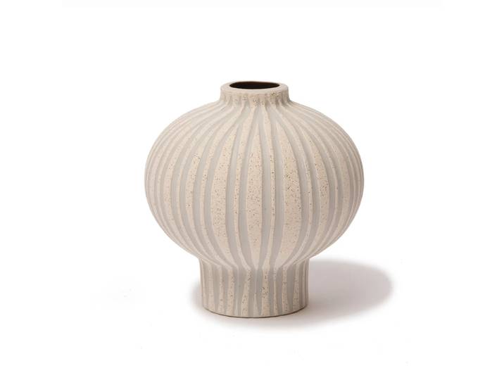 Lindform Vase Cecilia Sand white stone stripe