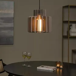 Lucide ROLLO Pendelleuchte Filz Taupe E27 skandinavisch dimmbar
