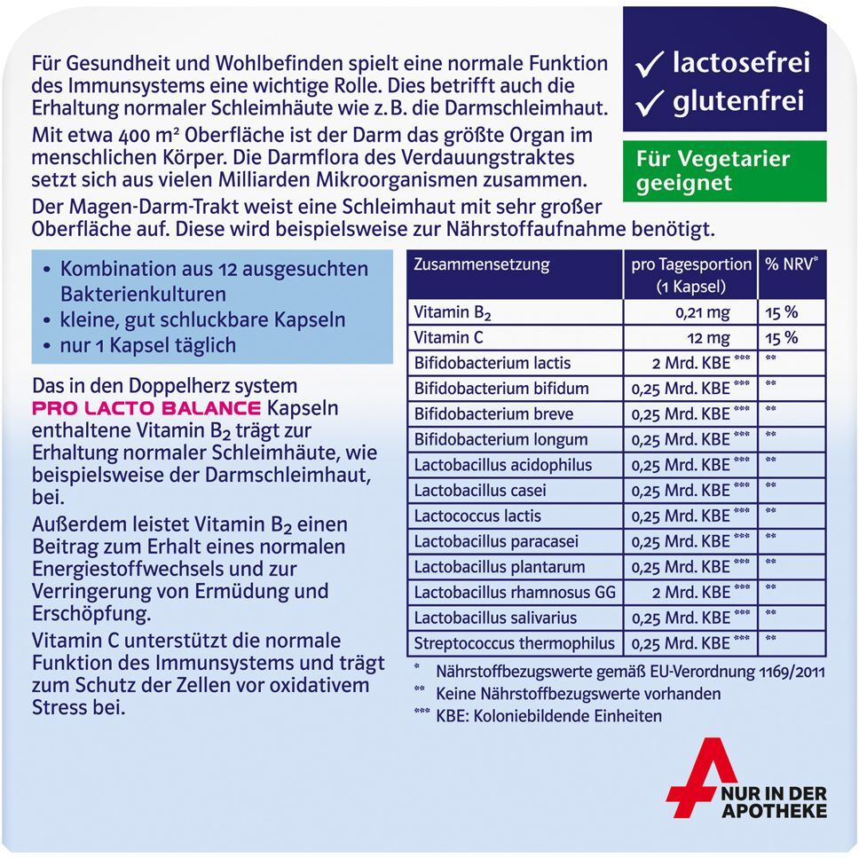 Doppelherz® system Doppelherz Pro Lacto Balance system Kapseln 30 St