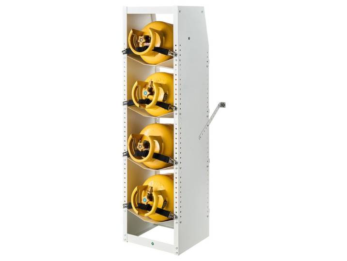 Rack Bouteille de Gaz-VEVOR-376x330x1321 mm 4 Niveaux pour 4 Bouteilles Support de Réservoir de Réfrigérant en Acier Carbone