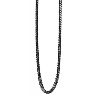 Kette ohne Anhänger ADELIA´S "Unisex Edelstahl Halskette" Gr. 70, schwarz, Halsketten, Damen, 70, Edelstahl