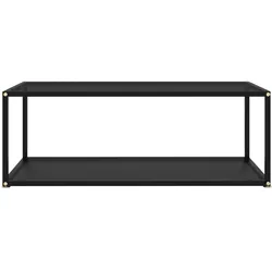vidaXL Couchtisch Schwarz 100x50x35 cm Hartglas