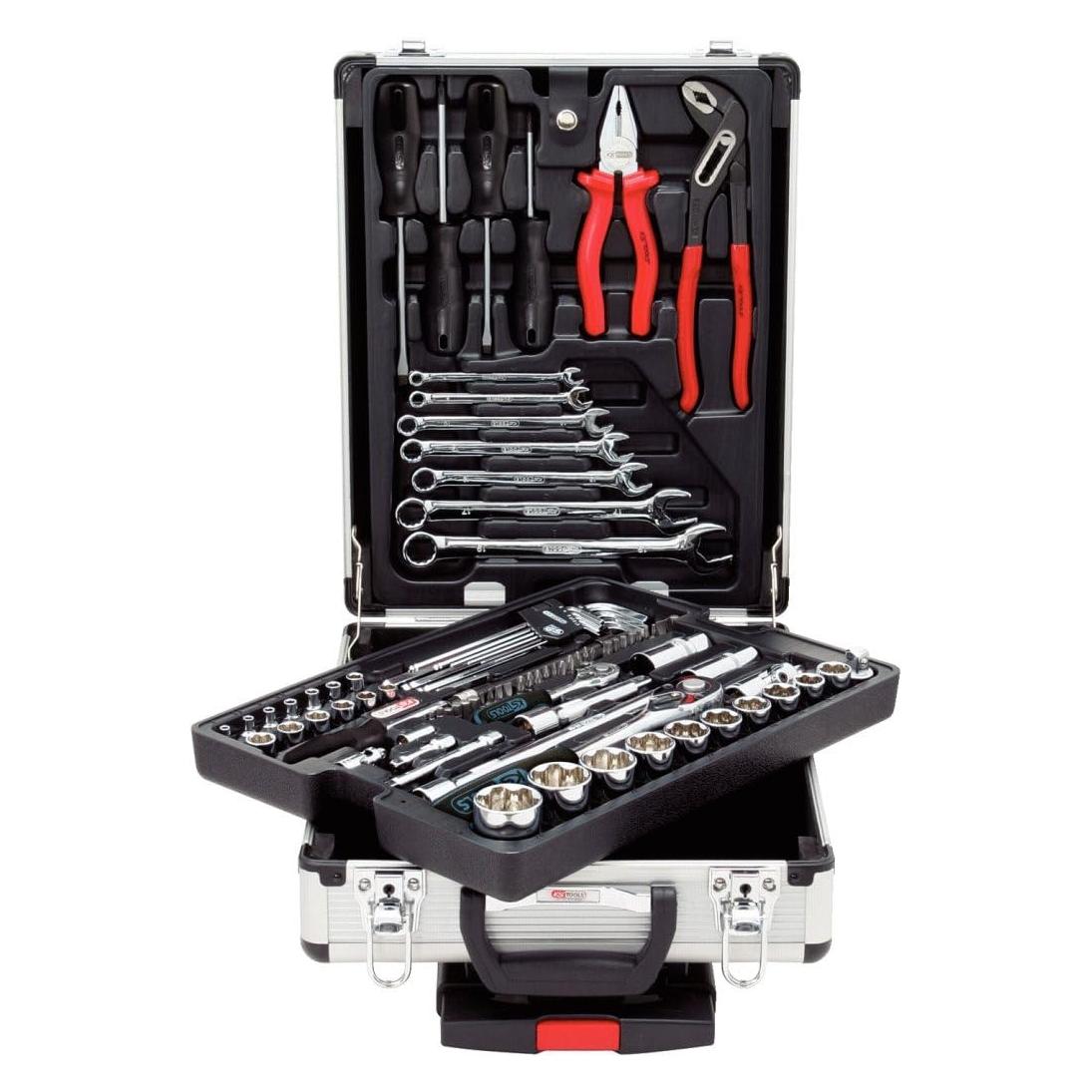 KS Tools 1/4"+1/2" CHROMEplus Werkzeug-Satz, 90 Teile, Flank Traction (918.0690)