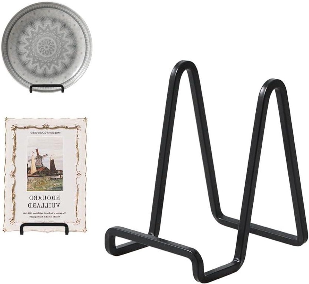 Zwarte Bordenstandaard van Metaal - Display Ezel voor Decoratie - Hoogte: 114 cm