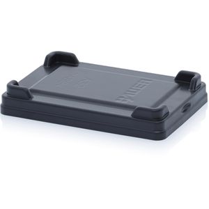 AUER Eurobox-Deckel A 32, schwarz, Stülpdeckel aus Kunststoff, für Eurobox 30 x 20cm