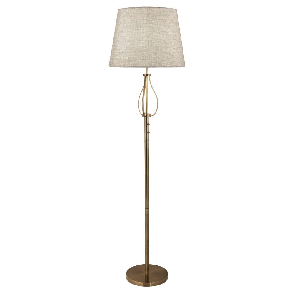 Searchlight Vegas staande schemerlamp - Bronsbruin en taupe