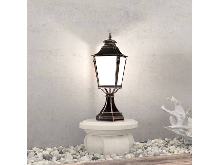 Sokkellamp buiten Aiko, brons / oud-messing, Aluminium, Antiek, Sokkellamp
