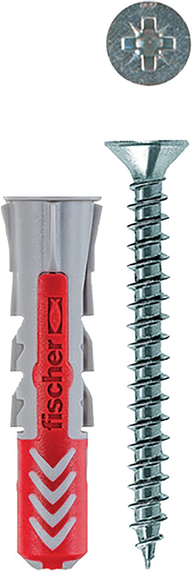 Fischer TASSELLI DUOPOWER BI-MATERIALE  8SY 8x40 mm 50 PEZZI CON VITE 5x50 mm