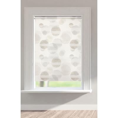 Doppelrollo OTTO HOME "Belem" Gr. 5, grau (stein), B:80cm H:150cm, Polyester, Rollos, Rollo, halbtransparent, im Fixmaß, Kreise, bedruckt, für Fenster & Tür, Topseller