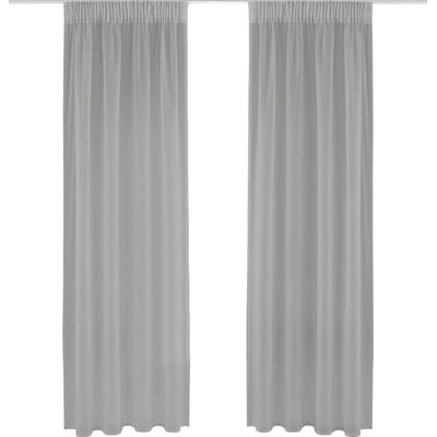 Gardine OTTO HOME "Ari, 1 Stück, Multifunktionsband, transparent" Gr. 5, weiß (silberfarben), B:140cm H:265cm, Voile, Polyester, Gardinen, Gardine, Bestseller mit 4,5-Sterne-Bewertung