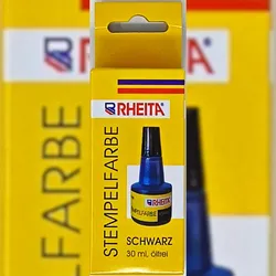Rheita stempelfarbe, schwarz, 30ml