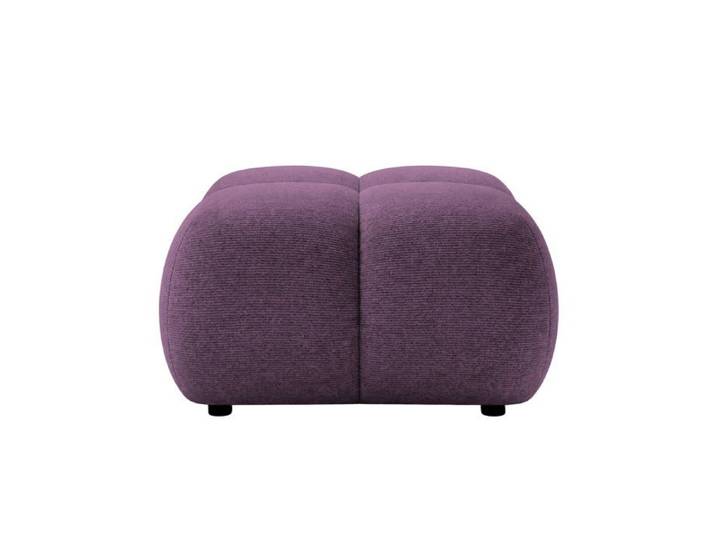 CONSTANCE - Pouf en tissu chenille Mauve 72x72x43.5