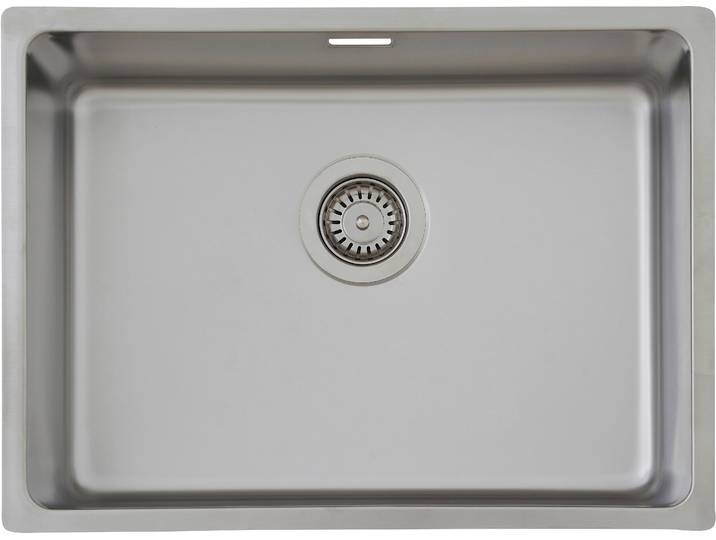 Einbauspüle RESPEKTA, silber, B:43,5cm H:59cm T:22,5cm, Edelstahl, Küchenspülen, Einbauspüle