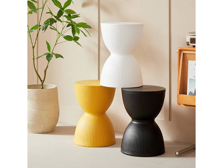 Petit tabouret à langer nordique pour maison, salon créatif, tabouret bas pour enfants, en plastique épais, Simple, circulaire, Art