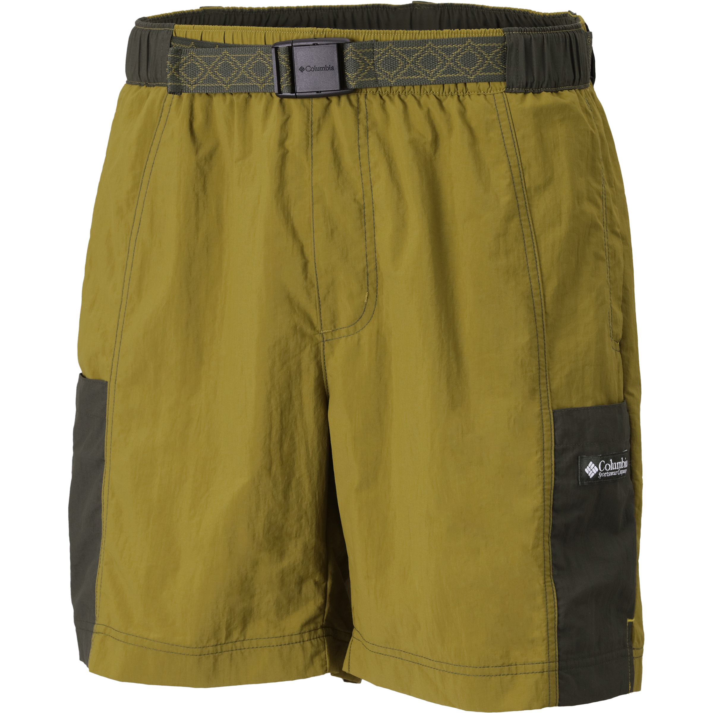 Columbia Sequoia Grove 7" Woven Herren Jeans & Freizeithose oliv Größe L Camping Widerstandsfähig