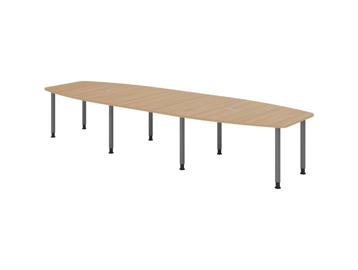 Besprechungstisch Office Eiche 400 x 130 cm - Farbe: Eiche/graphit - Besprechungstisch