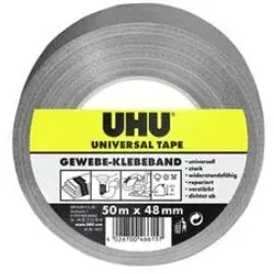 UHU, Klebeband, Universal Gewebe-Klebeband, 48 mm x 50 m, grau extra starkes Gewebeband mit Polyester-Beschichtung (48 mm)