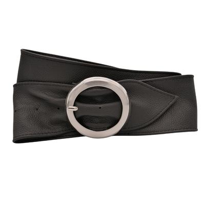 Ledergürtel ANNAMATONI "AnnaMatoni Taillengürtel Ora2 Taillengürtel Ora2", Damen, Gr. TW80 - 95cm Gesamtlänge, schwarz (schwarz 790), 100% Leder, Gürtel Ledergürtel