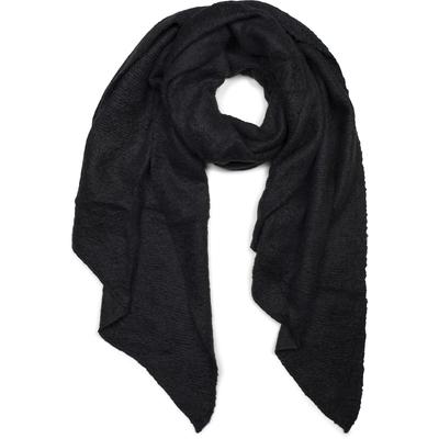 XXL-Schal STYLEBREAKER "Asymmetrischer unifarbener Web Schal", Damen, schwarz, Obermaterial: 100% Viskose CV., Modisch, Modetücher