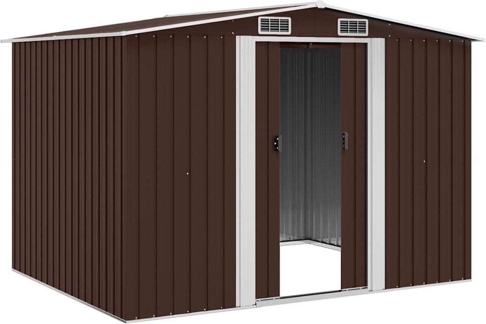 vidaXL Abri de stockage pour jardin Marron 257x205x178 cm Acier