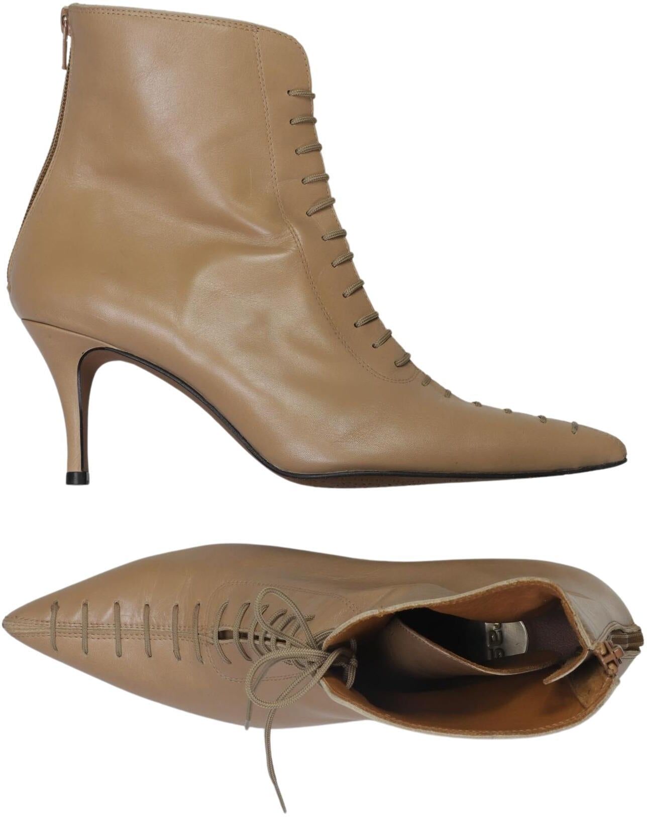 ras Damen Stiefelette, Beige, Gr. EU 40, Leder - Second Hand