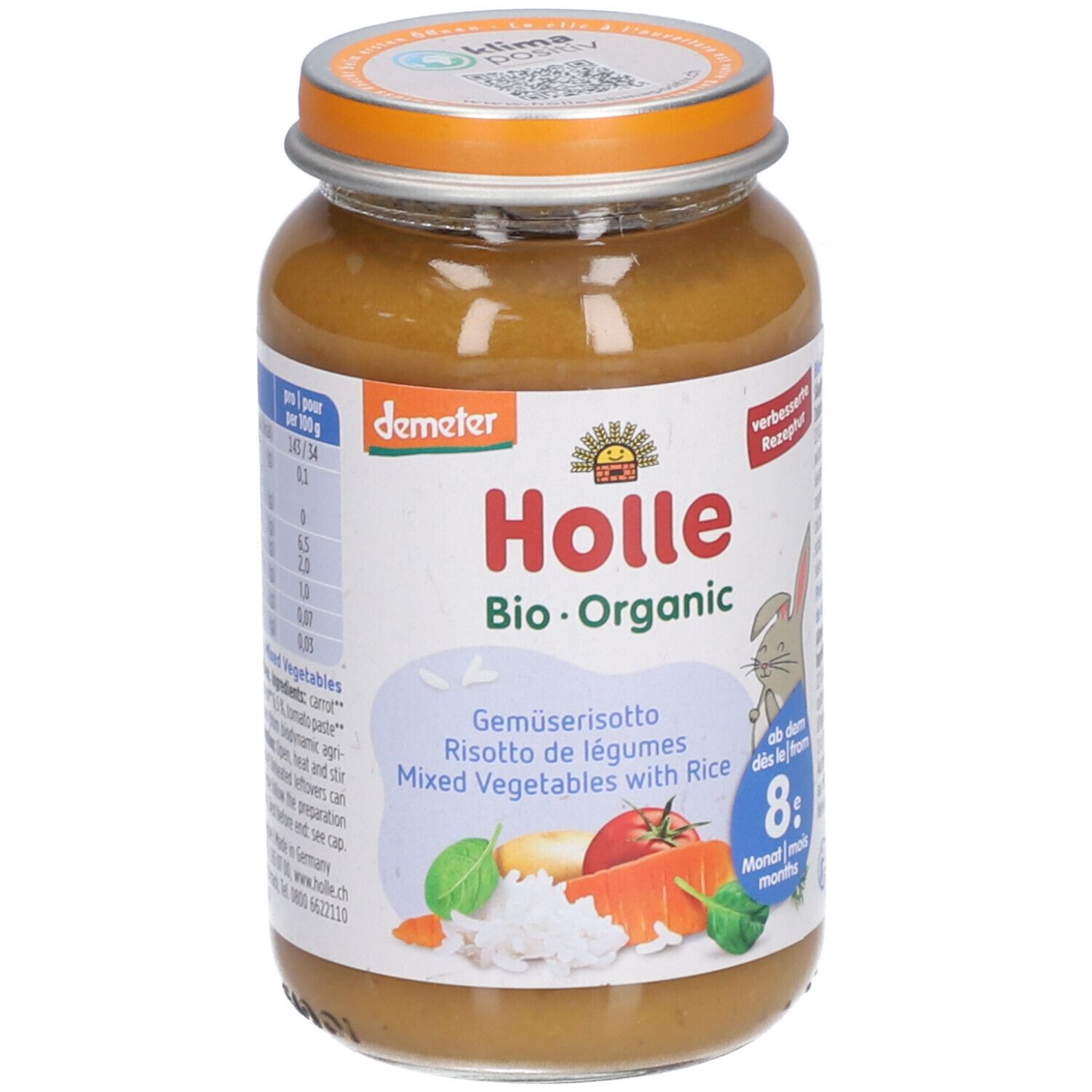 Holle Gemüserisotto Glas 220 g Bio Brei
