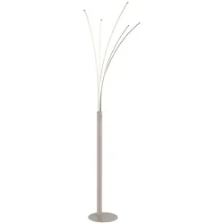 Globo LED-Stehlampe Bizzy Alu, Eisen, Stahl & Metall Beige Sand