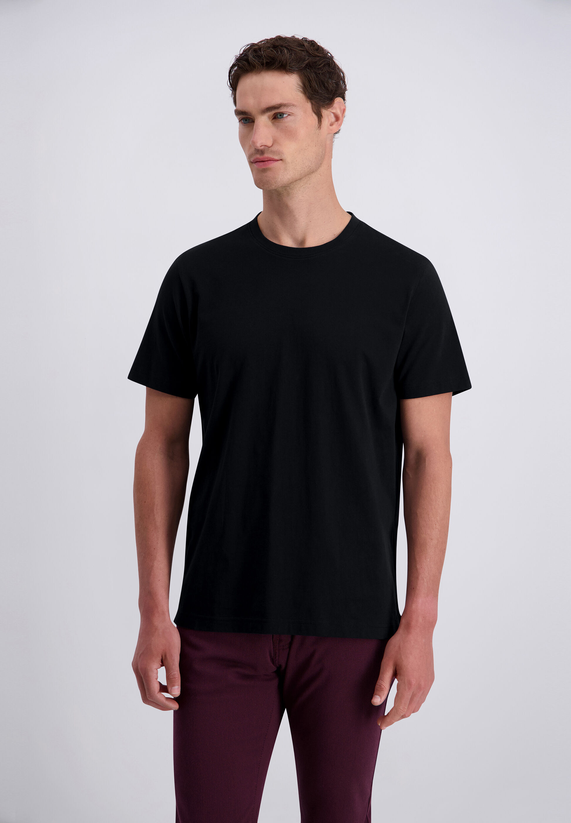 T-Shirt PIERRE CARDIN "Pierre Cardin T-Shirt", Herren, Gr. XL, schwarz, Obermaterial: 100% Baumwolle CO., uni, modern fit, Rundhals, Shirts T-Shirt, in Single Jersey Qualität